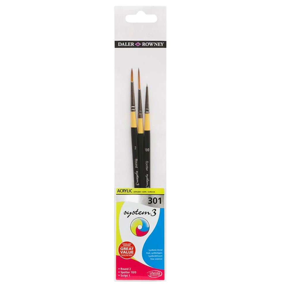 System 3 Acrylic Paint Brush Sets - Image 3