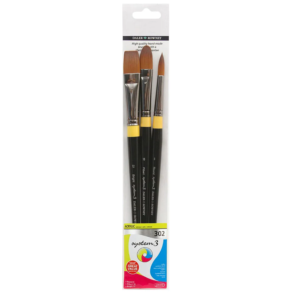 System 3 Acrylic Paint Brush Sets - Image 4