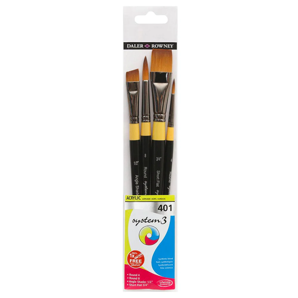 System 3 Acrylic Paint Brush Sets - Image 6