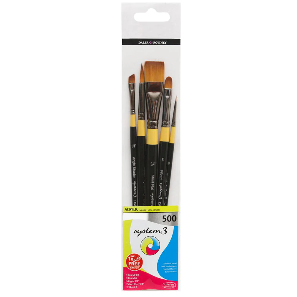 System 3 Acrylic Paint Brush Sets - Image 8