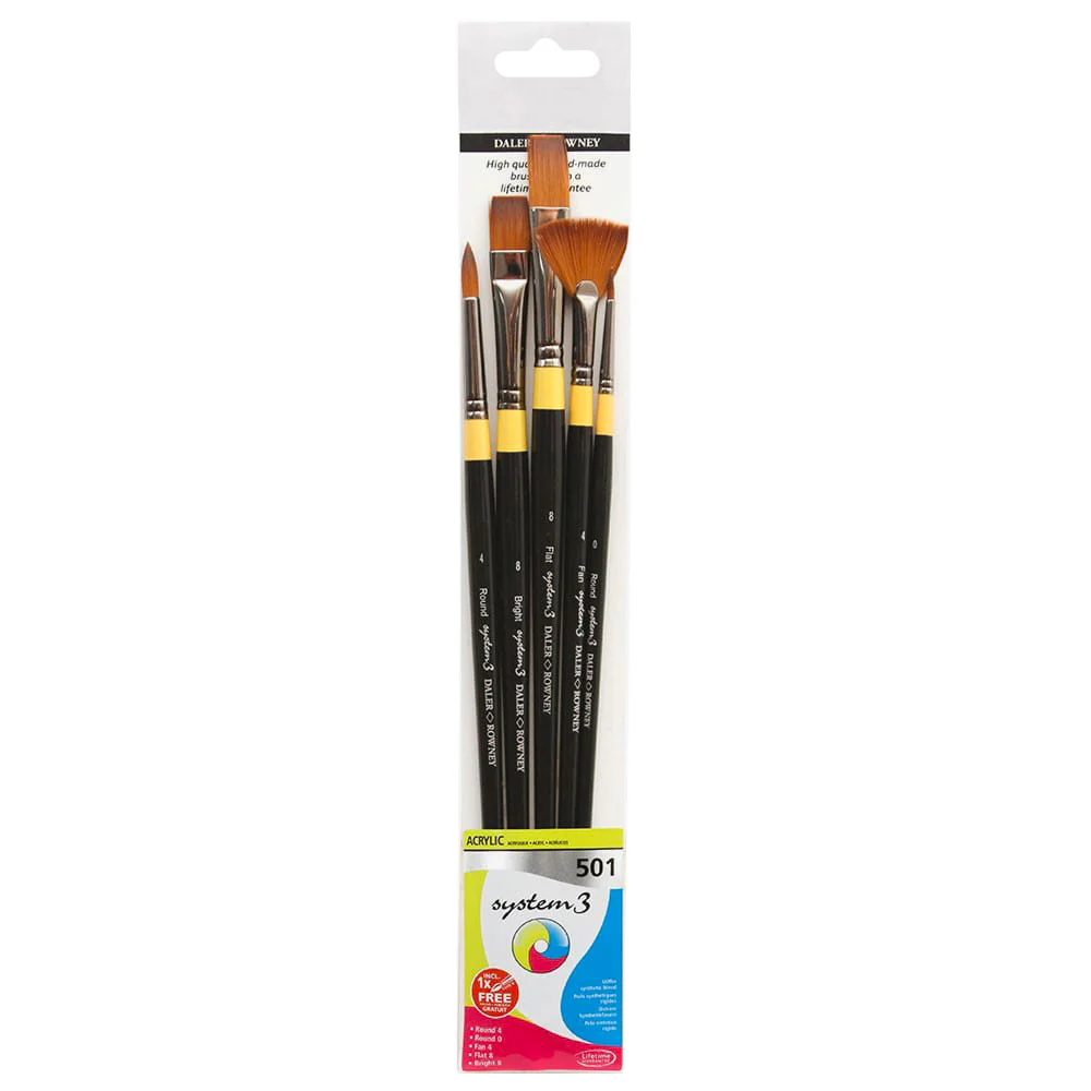 System 3 Acrylic Paint Brush Sets - Image 9