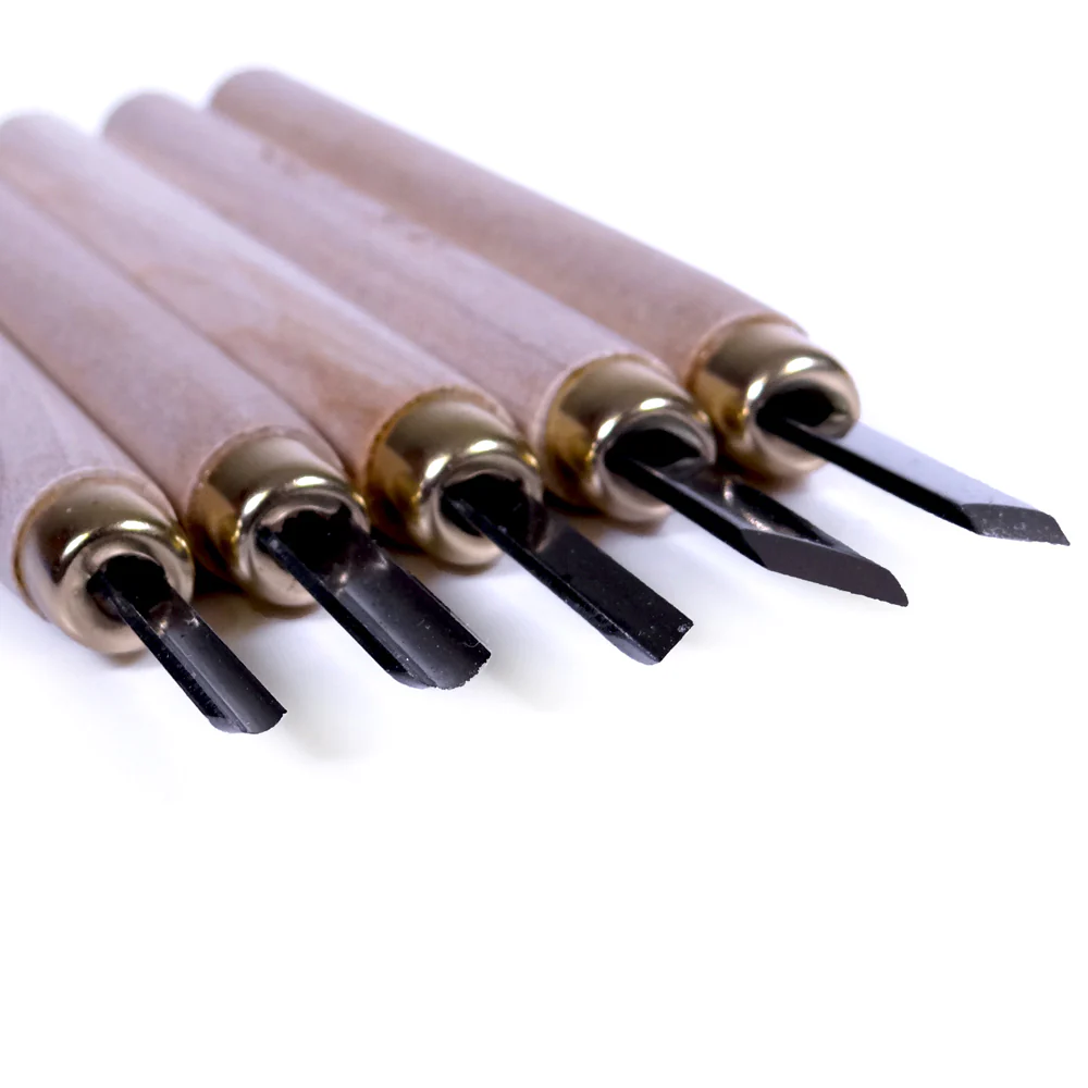 Japanese Cutting Tools for Wood and Lino - Set of 5 - Image 3