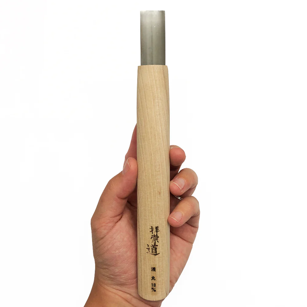 Large Japanese Woodcut Tool - Shallow Gouge - Image 9
