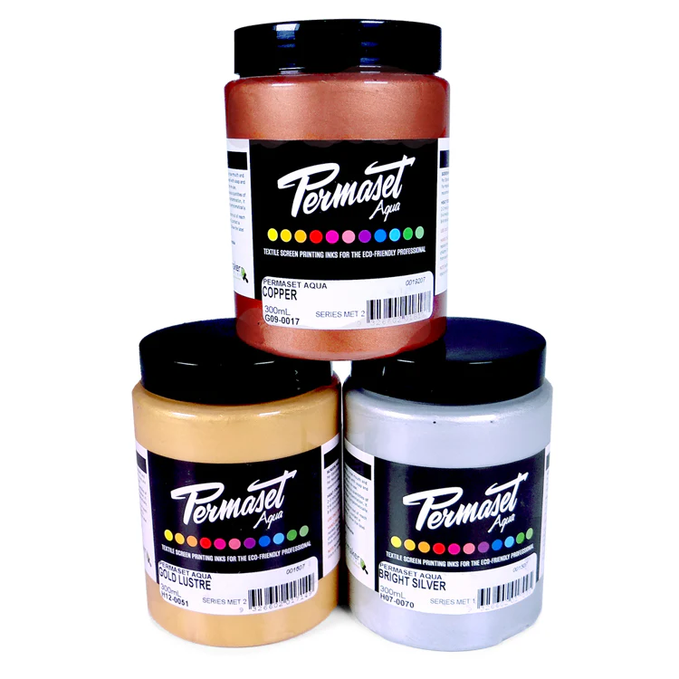 Permaset Aqua Metallic Textile Screen Printing Ink - Image 3